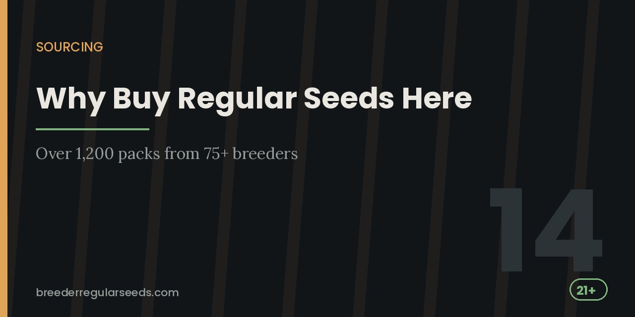Section heading card on sourcing, noting over 1,200 packs from more than 75 breeders