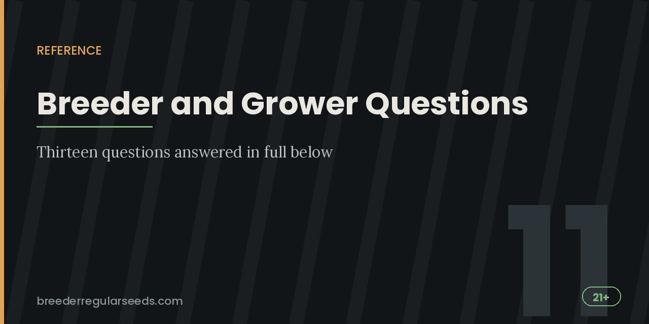 Reference title card indicating that thirteen regular White Widow questions are answered below